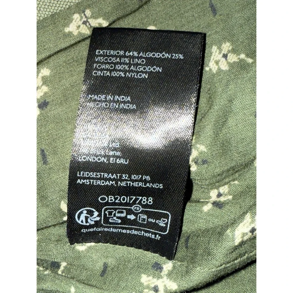 FREE PEOPLE Jacket Womens X-Small Green Shrunken Officer Military Button Pockets